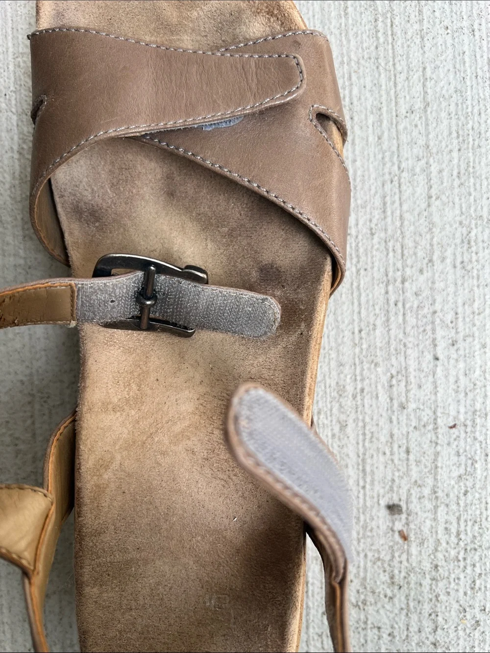 Dansko Laurie Taupe Leather Slingback Wedge Sandals EU 40